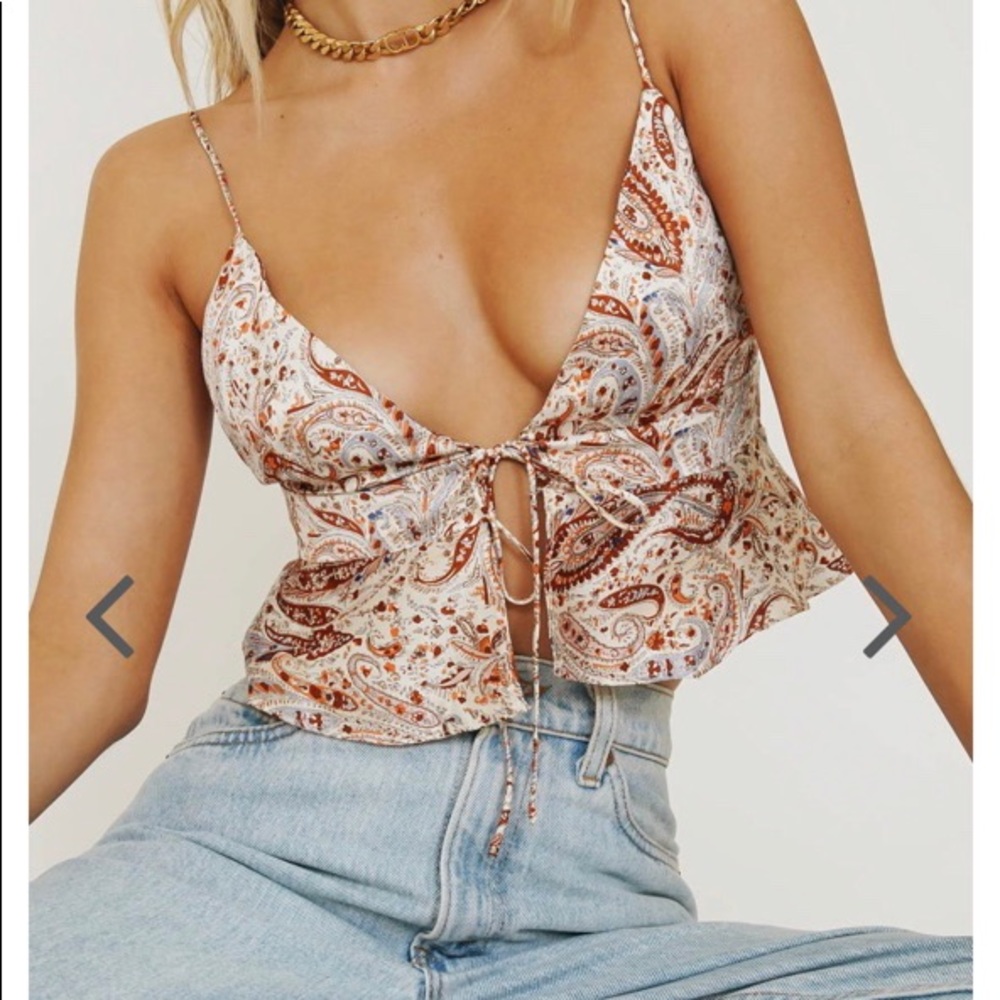 Verge Girl Stevie Nicks Tie Front Top